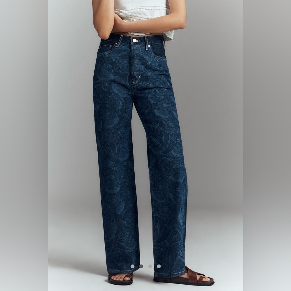 Anthropologie 🌹Ética Archer High-Rise Wide-Leg Jeans Sz 27